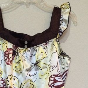 Like New Silky Butterfly Print Tank